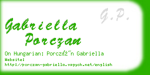 gabriella porczan business card